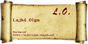 Lajkó Olga névjegykártya